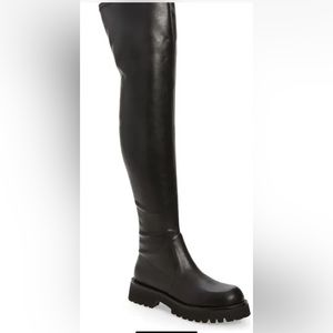 Jeffrey Campbell over the knee lug black boots, size 11 brand new